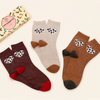Chaussettes hautes lurex coeur léopard 