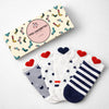 Lot de 5 socquettes avec languette cœur protectrice et motifs marins
