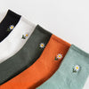 Lot de 5 chaussettes hautes avec marguerite brodée