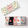 Lot de 5 chaussettes avec languette cœur arc-en-ciel.