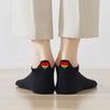 Lot de 5 chaussettes avec languette cœur arc-en-ciel.