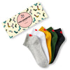Lot de 5 chaussettes mi-hautes avec cœur rouge au talon