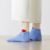Lot de 5 chaussettes unies avec petit cœur brodé