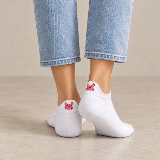 Lot de 5 chaussettes fantaisie à languette, motifs marins brodés, confort stretch, tailles 35-41. Idéal pour un look frais et sans ampoules.