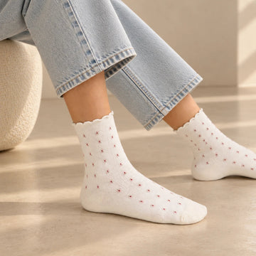 Chaussettes Mi-Haute Pointelle Femme