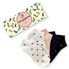 Lot de 5 socquettes à petits cœurs. Taille 35-41. Confortables, légères et romantiques. 5 coloris pour un look doux et estival à souhait.