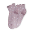 Lot de 5 chaussettes mi-hautes cœur. Taille 35-41. Bord dentelle, coton doux et imprimé romantique. Élégantes, confortables et idéales au quotidien.