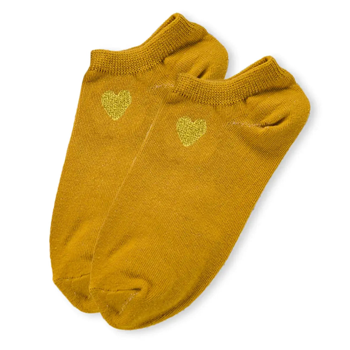 Chaussette basse avec coeur doré sur le côté