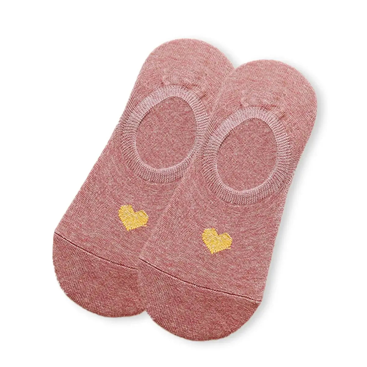 Socquettes invisibles cœur doré. Élégantes, douces et confortables. Coton + élasthanne avec maintien parfait. Lot de 5 pour un style chic discret.