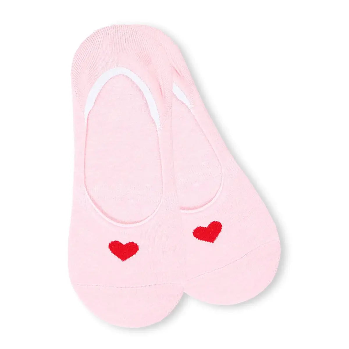 Socquettes invisibles avec cœur rouge. Douces, discrètes, 5 coloris. Idéales pour l’été avec maintien parfait et confort absolu dans toutes les chaussures.