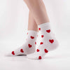 Chaussettes longues en coton à motif cœur pour femme | Chaussettes douces et respirantes | Un cadeau parfait pour les femmes de tous âges | Disponibles à un prix abordable.