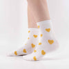 Chaussettes longues en coton à motif cœur doré pour femme | Chaussettes douces et respirantes | Un cadeau parfait pour les femmes de tous âges | Disponibles à un prix abordable.